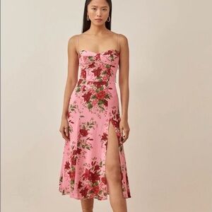 Reformation Juliette dress pink flowers 00P